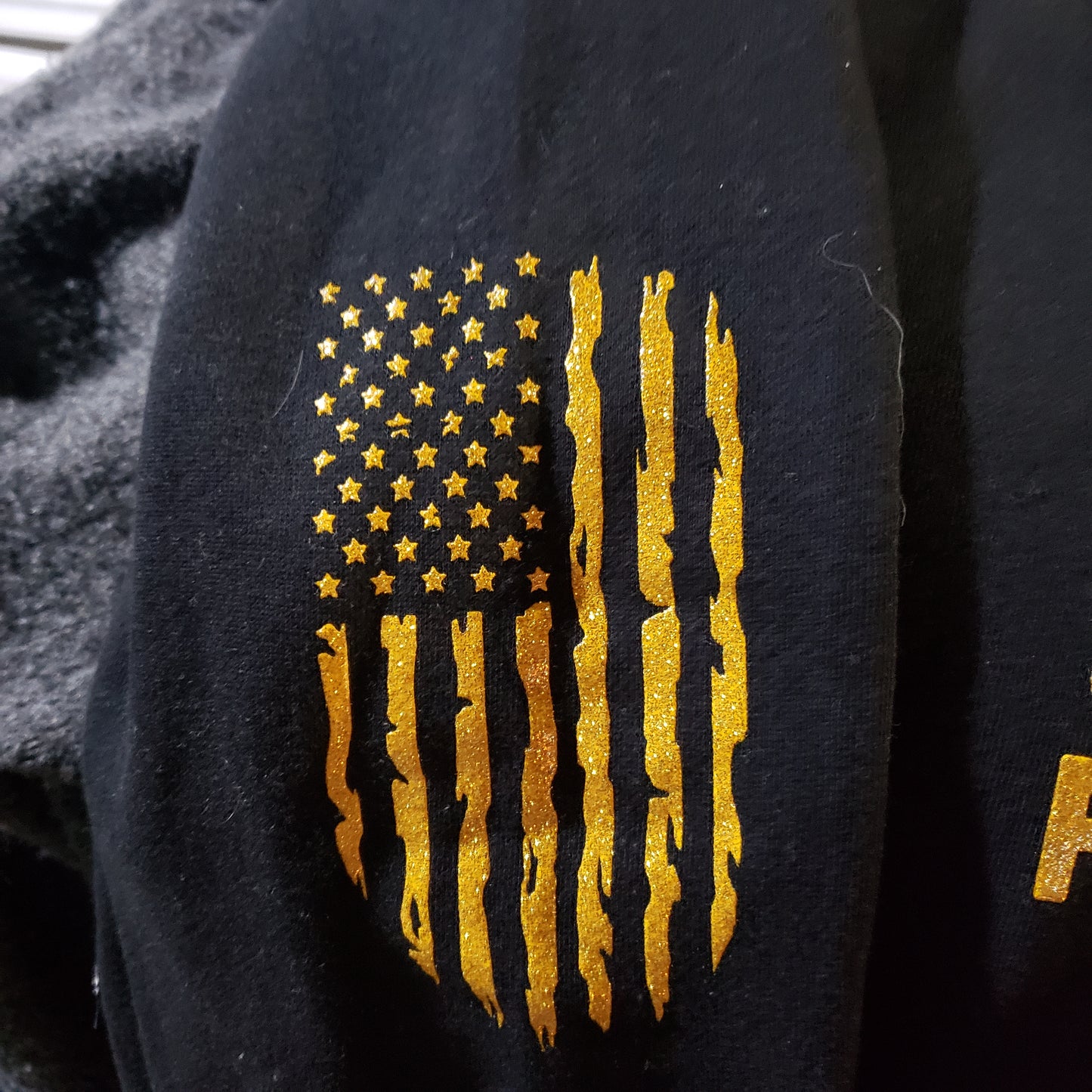 FAFO HOODIE GLITTER GOLD
